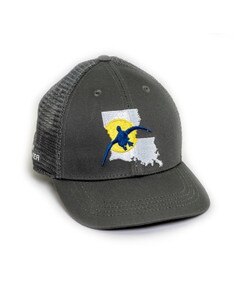 RepYourWater Louisiana Waterfowl Mesh Back Hat in Grey